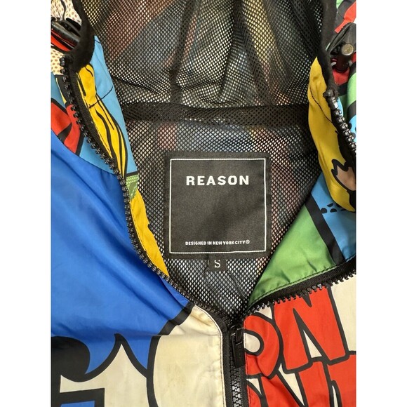 Reason Comic Book Water Resistant Windbreaker Jacket - Men’s Size Small - Picture 2 of 14